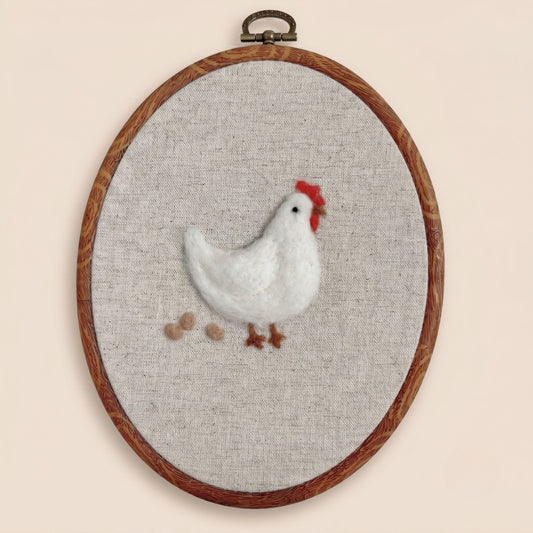 Felted Hen with Custom Name