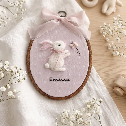 Custom Felted Rabbit Art