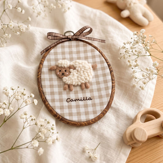 Custom Felted Lamb Art