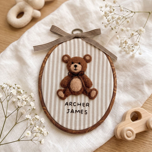Felted Bear with Custom Name