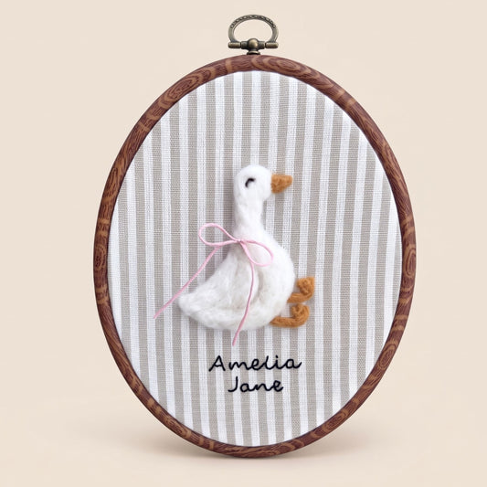 Custom Felted Goose Art