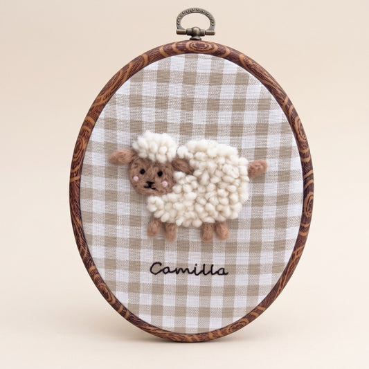 Custom Felted Lamb Art