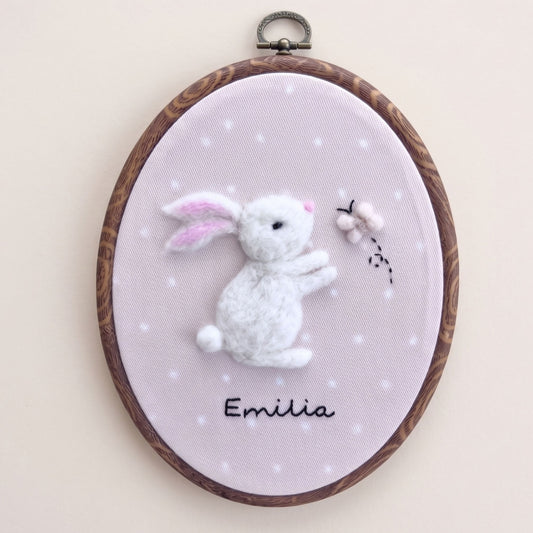 Custom Felted Rabbit Art