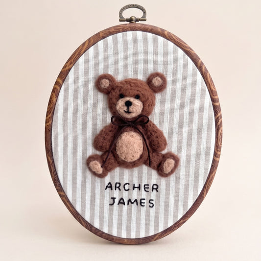 Felted Bear with Custom Name