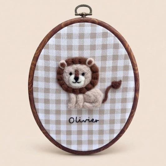 Felted Lion with Custom Name