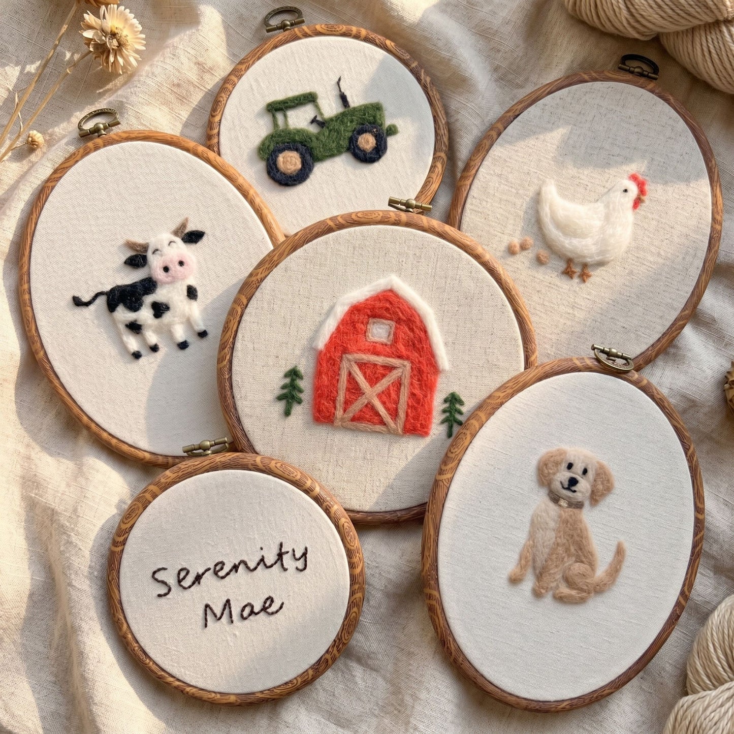 Custom Felted Cow