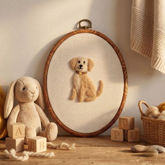 Felted Dog with Custom Name
