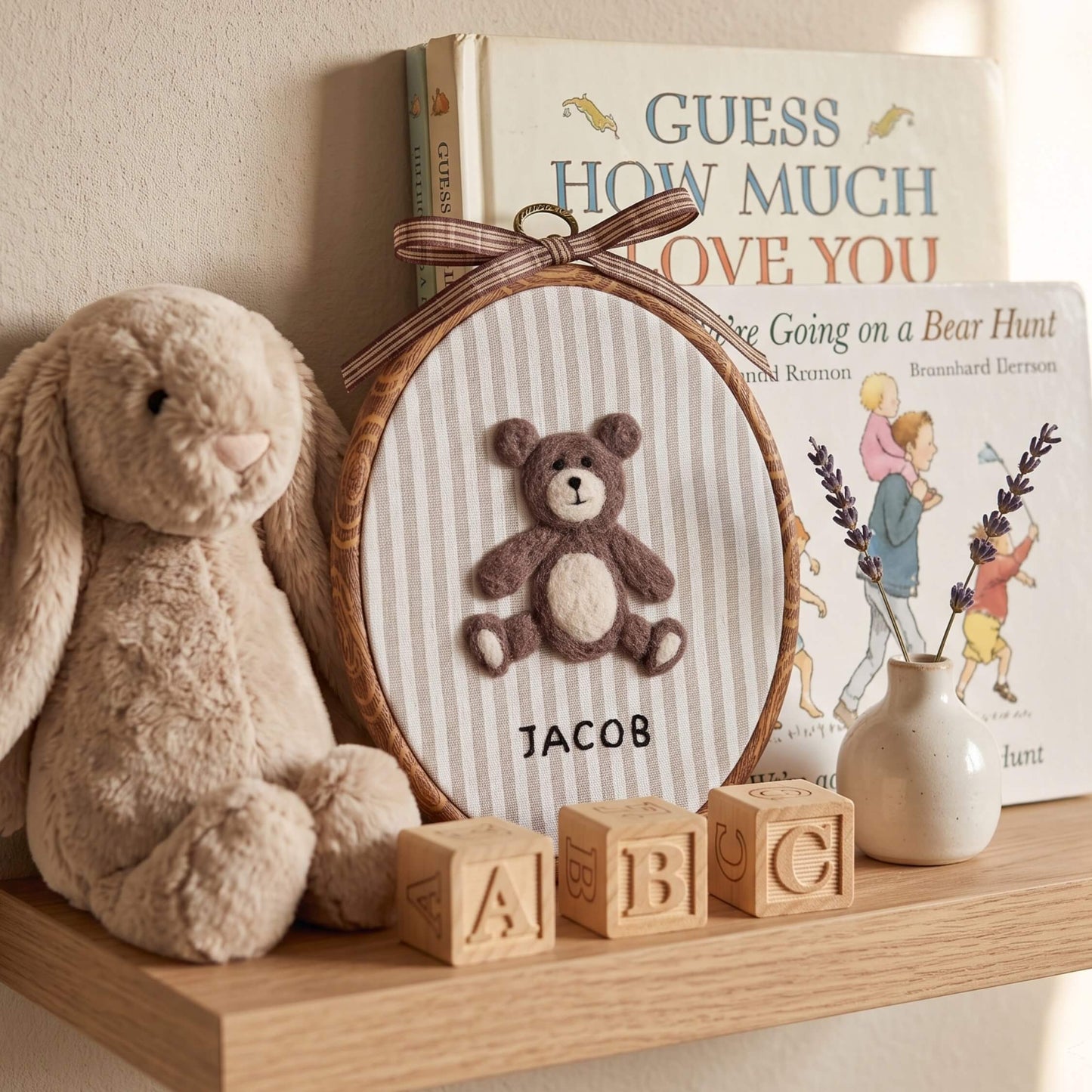 Felted Bear with Custom Name