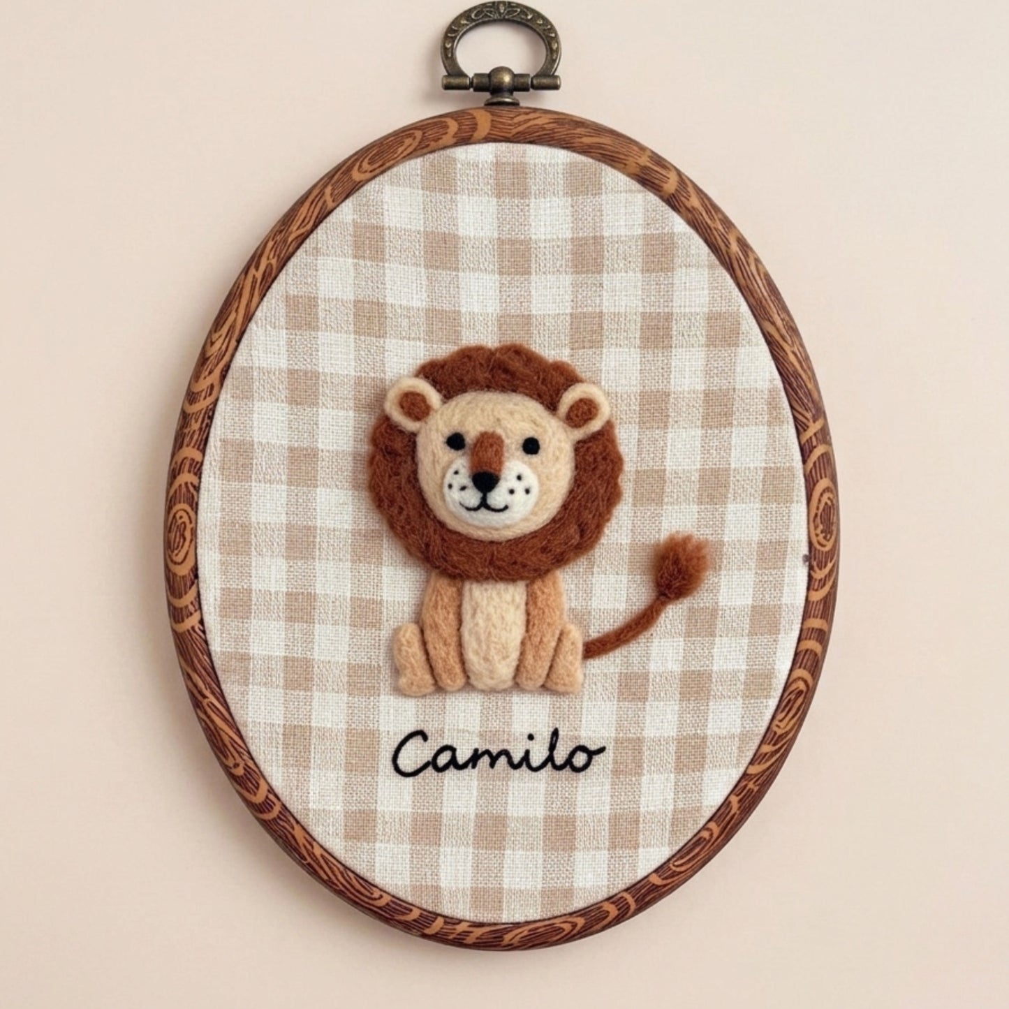 Felted Lion with Custom Name