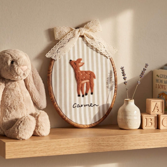 Custom Felted Deer Art