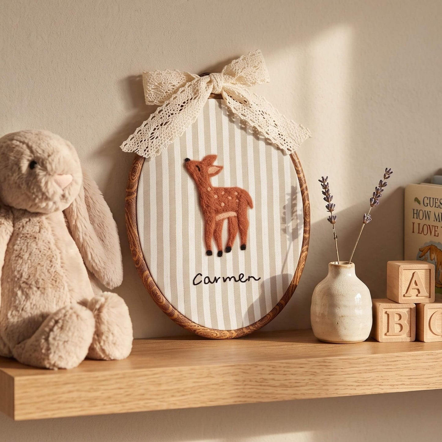 Custom Felted Deer Art