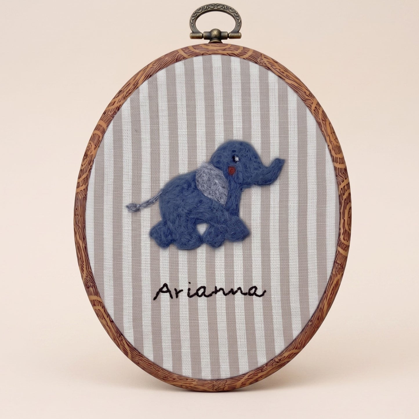 Felted Elephant with Custom Name