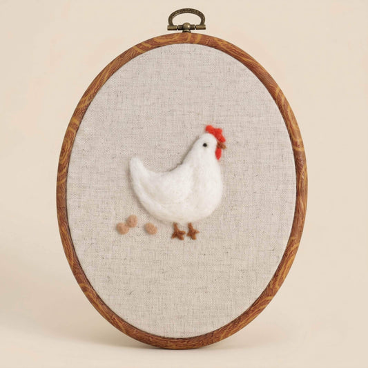 Felted Hen with Custom Name