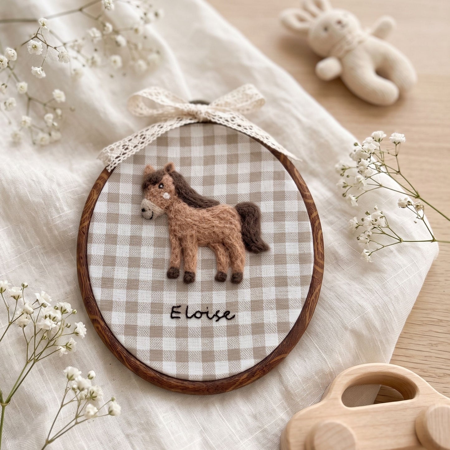 Custom Felted Gentle Pony Art