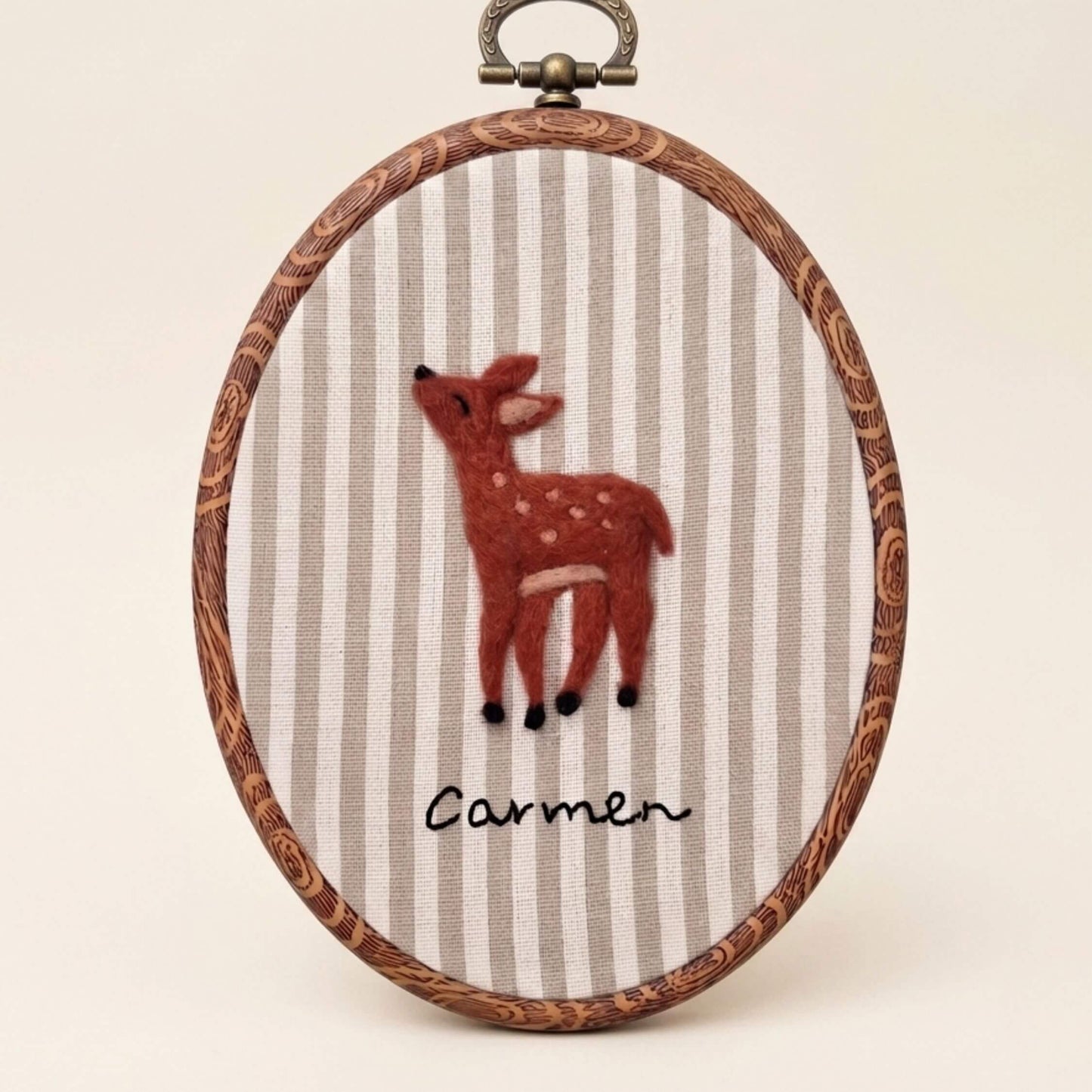 Custom Felted Deer Art
