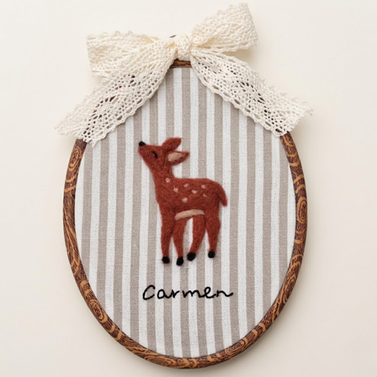 Custom Felted Deer Art