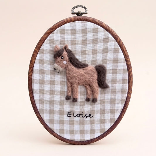 Custom Felted Gentle Pony Art