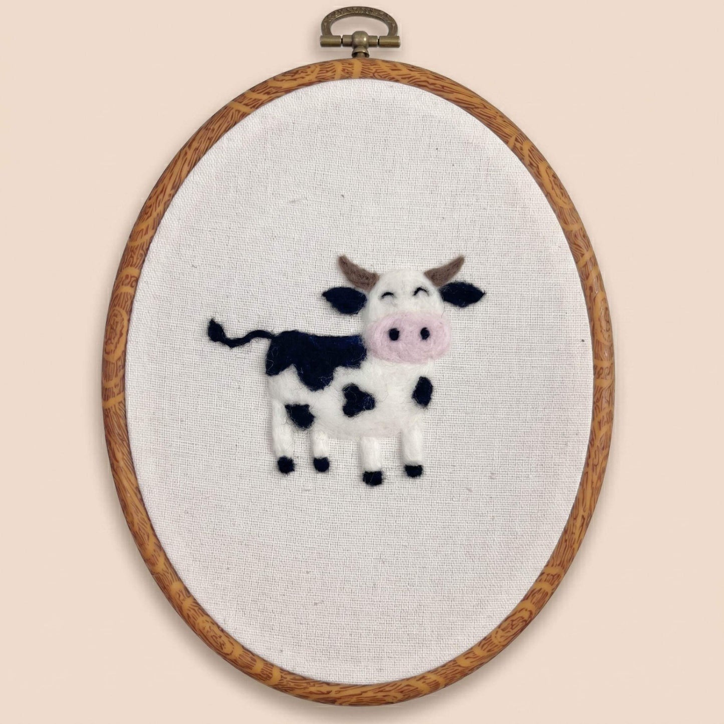 Custom Felted Cow